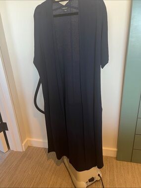 Lightweight Black Open-Front Women's Cardigan